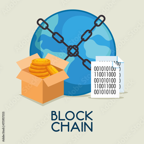 block chain tecnology concept