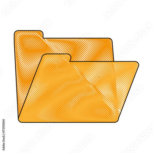 document folder icon over white background vector illustration