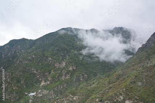 China Sichuan Luding, G318 National Road along the landscape photo