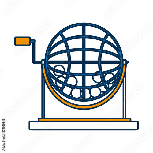lottery wheel icon over white background vector illustration