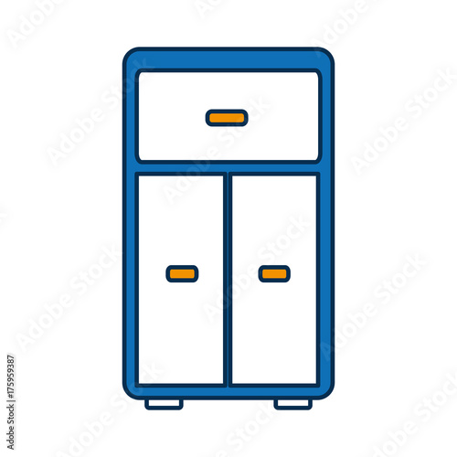 drawers icon over white background vector illustration