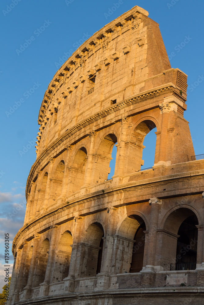 Colosseum at sunset in Rome