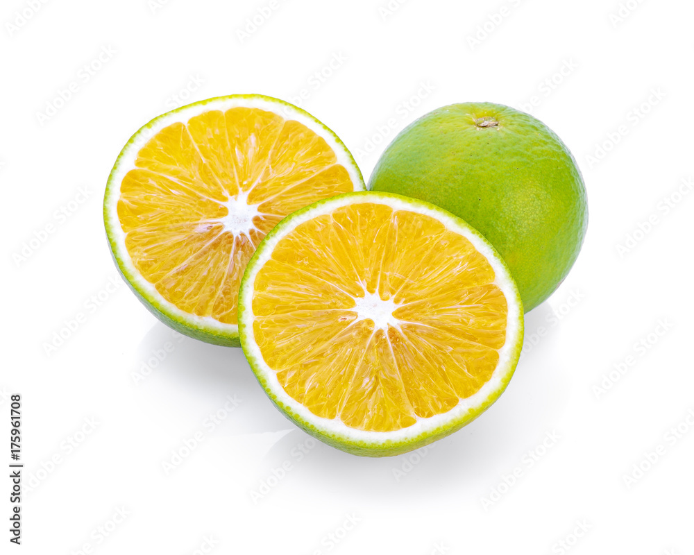 Orange fruit. Orang slice isolate on white Orange fruit. Orang slice isolate on white