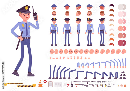 Policeman character creation set