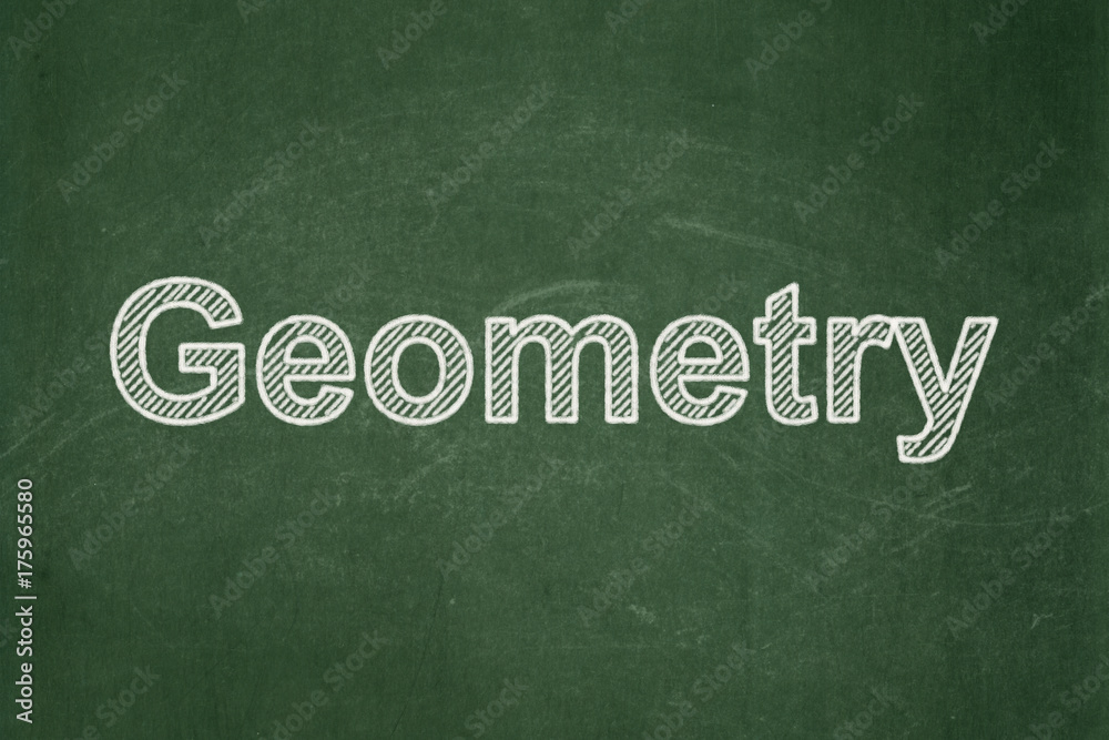 Obraz premium Studying concept: Geometry on chalkboard background