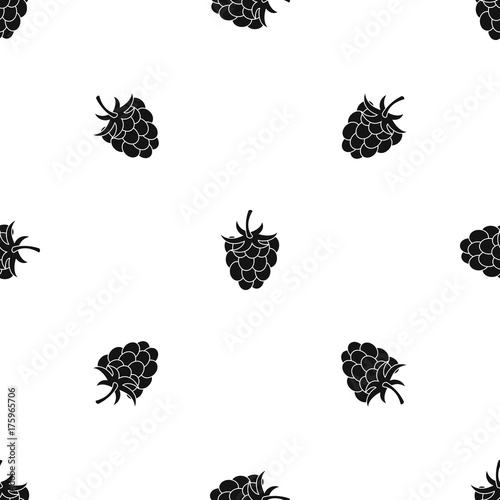 Raspberry or blackberry pattern seamless black