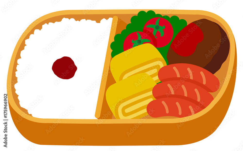 白米とおかず お弁当 Stock イラスト Adobe Stock