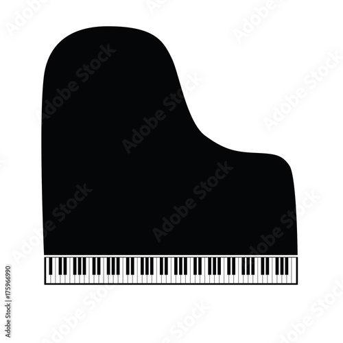piano symbol and icon grand version