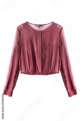 Red blouse isolated photo