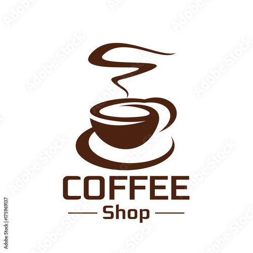 Coffeeshop coffee cup steam vector icon