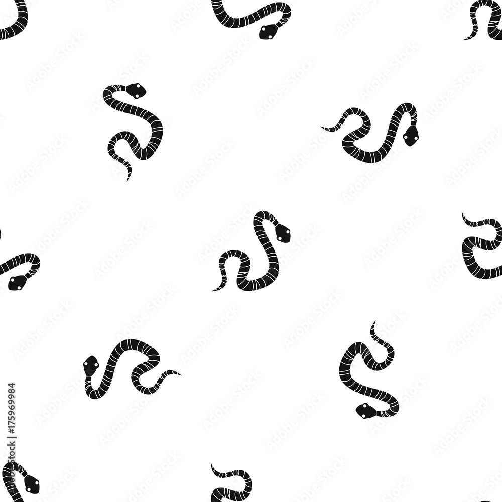 Fototapeta premium Striped snake pattern seamless black