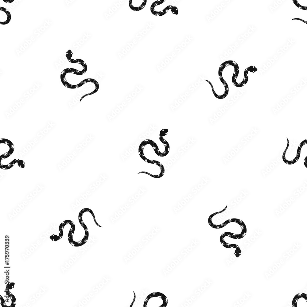Venomous snake pattern seamless black Venomous snake pattern seamless black