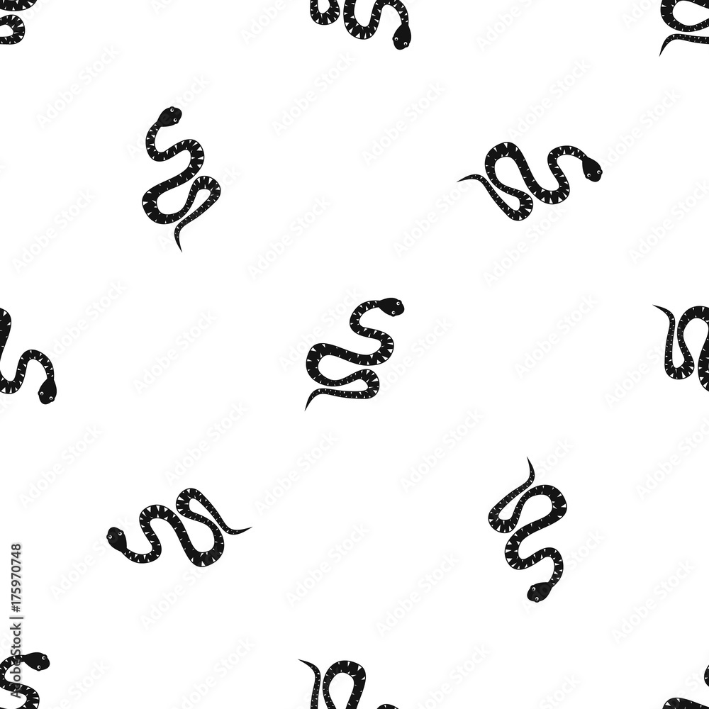 Black snake wriggling pattern seamless black Black snake wriggling pattern seamless black