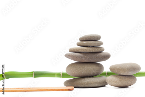 pile of stones isolated on white background