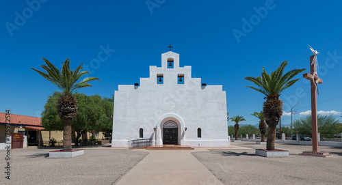 Exterior of the St John the Evangelist Catholic Church on Ajo Way in Tucson, Arizona © gnagel