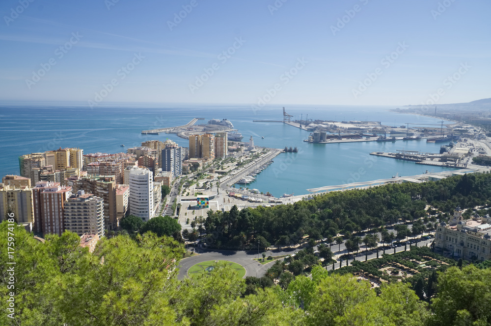 In the Gibralfaro Castle in Malaga, Andalusia, Spain                                                                                                                                                  