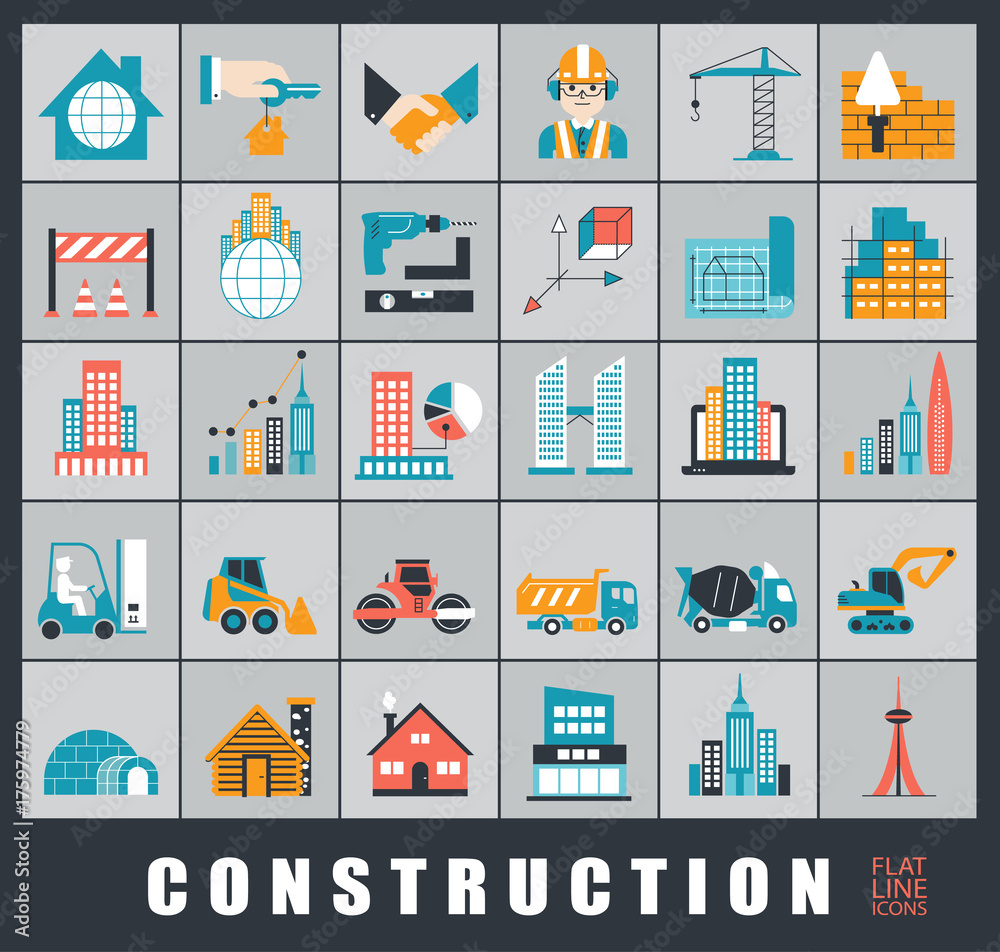 Set of construction icons.