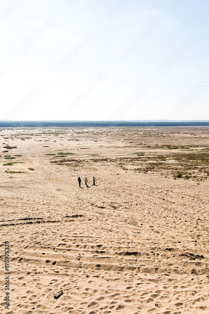 View on the Bledowska Desert from Chechlo in Poland View on the Bledowska Desert from Chechlo in Poland