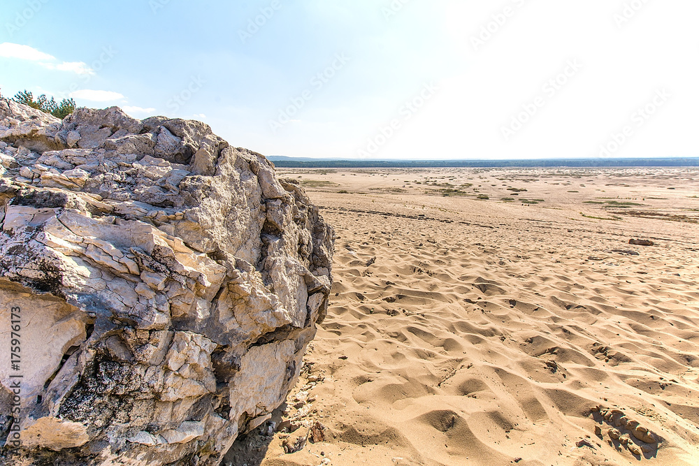 View on the Bledowska Desert from Chechlo in Poland