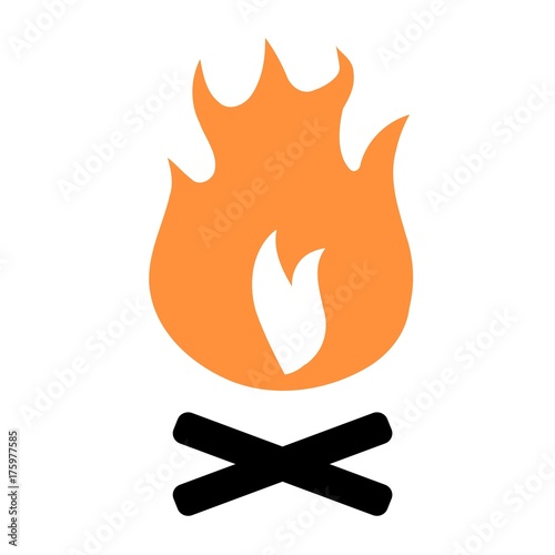 Campfire vector icon