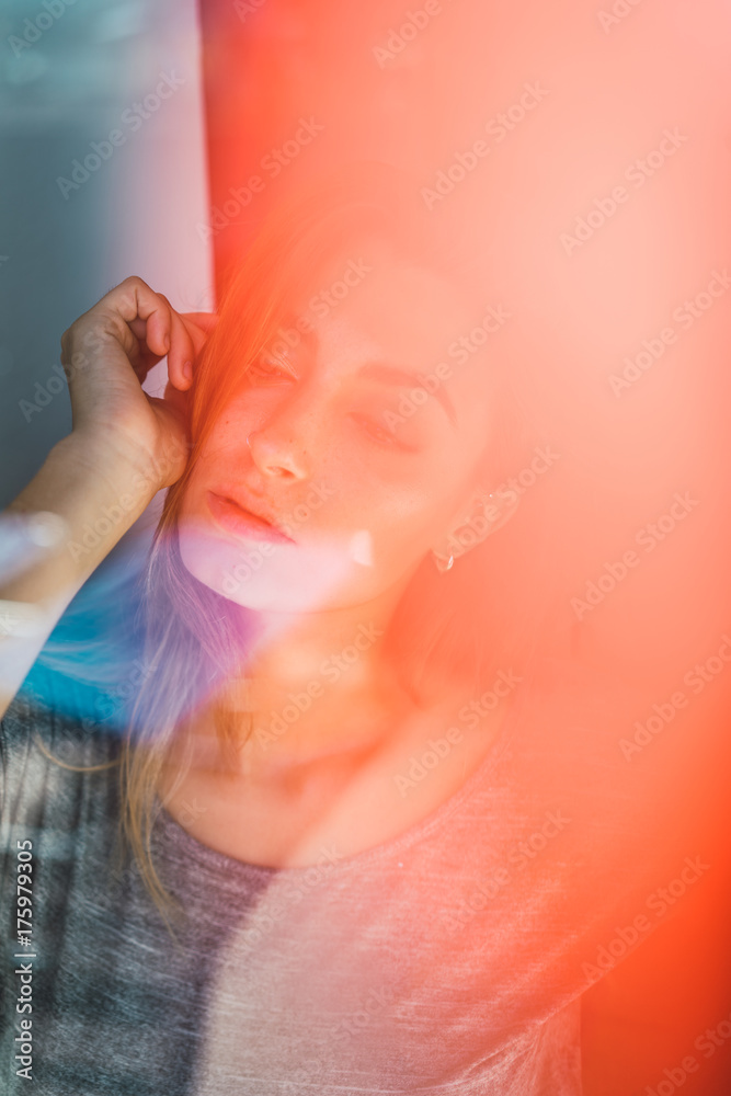 Fototapeta premium Woman posing in light
