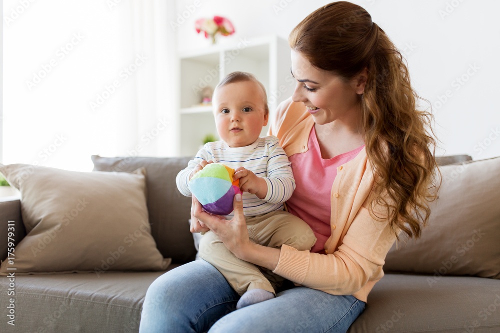 happy young mother with little baby at home happy young mother with little baby at home