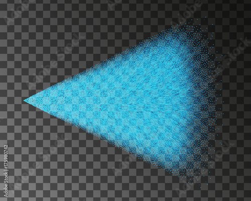 Blue water spray mist of atomizer. Vector cosmetic effect illustration.