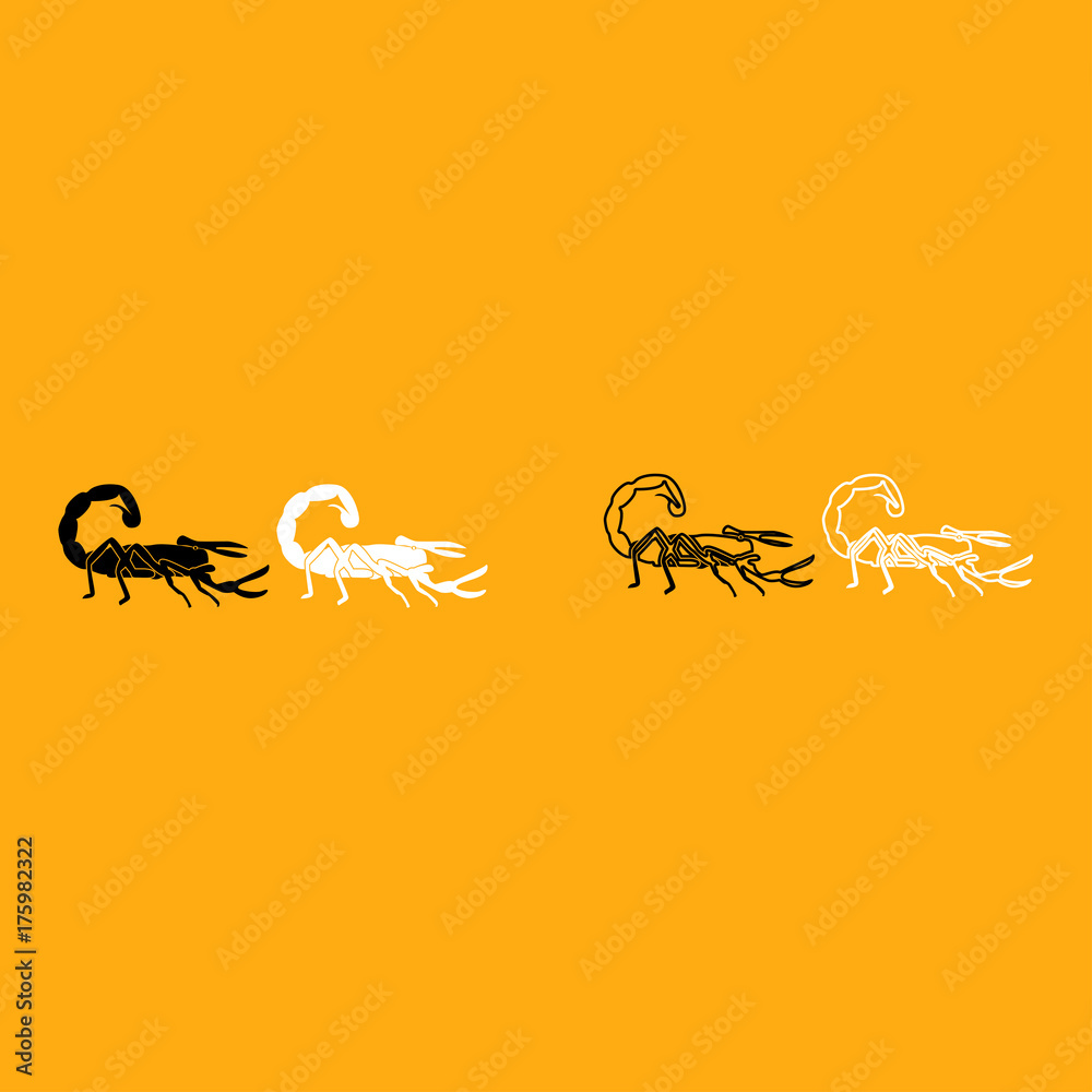 Fototapeta premium Scorpion it is white icon .