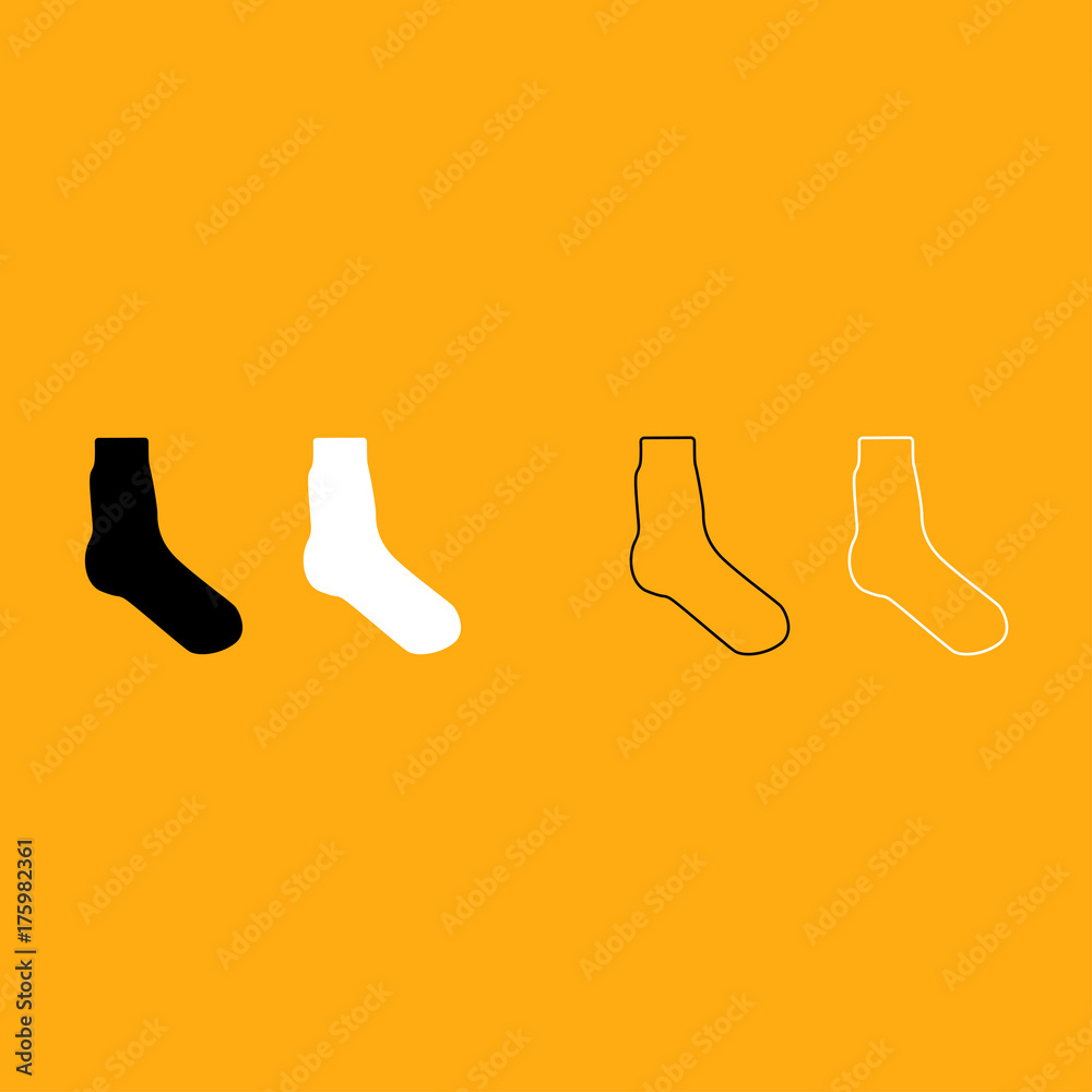 Sock it is white icon .