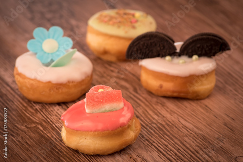 Homemade donuts on the table