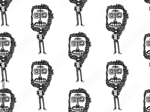 seamless monster pattern