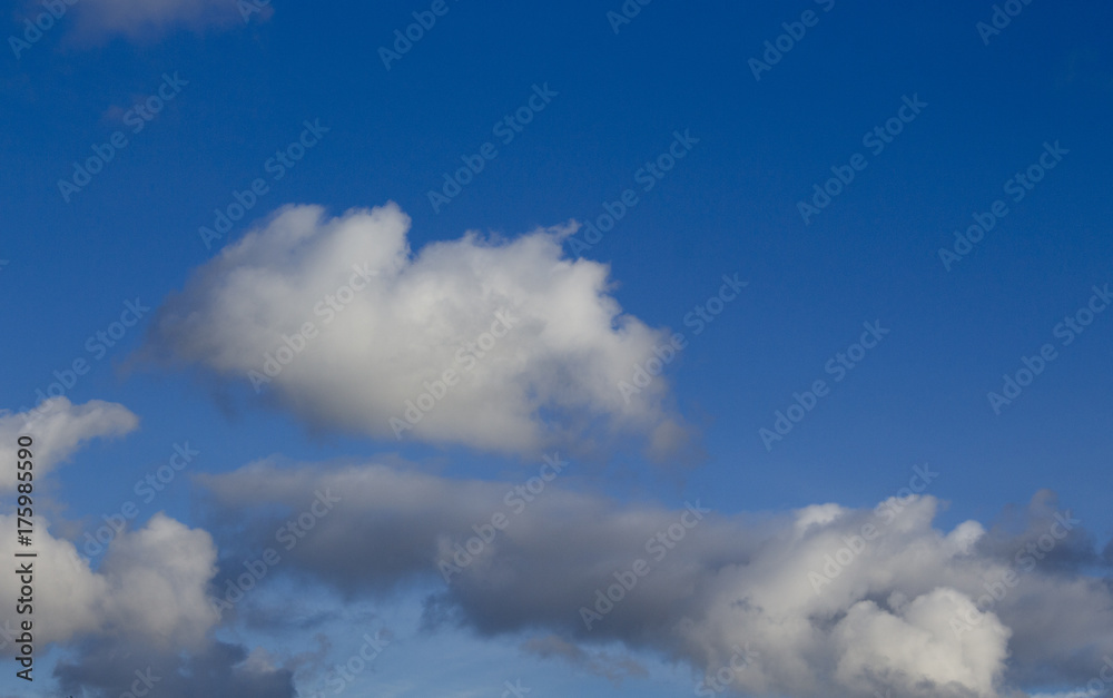 Blue sky with white clouds