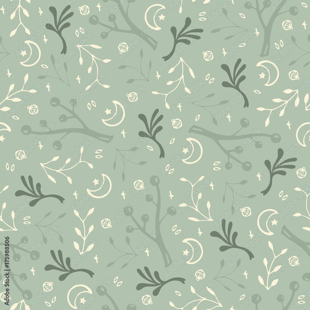 Green Christmas natural pattern seamless Green Christmas natural pattern seamless