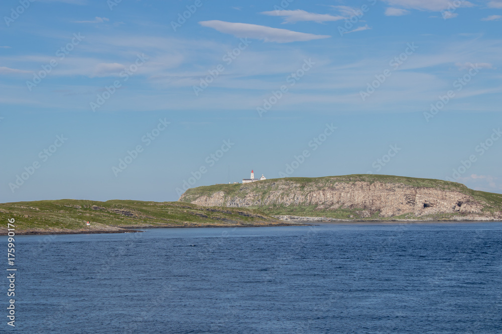 Hornoya island outside the town of Vardo in Finnmark county, Norway. The island is the easternmost point of Norway.