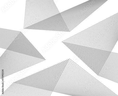 Design element poligonal from many parallel lines10