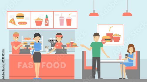 Fast food restaurant.
