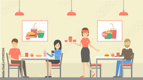 Fast food restaurant.