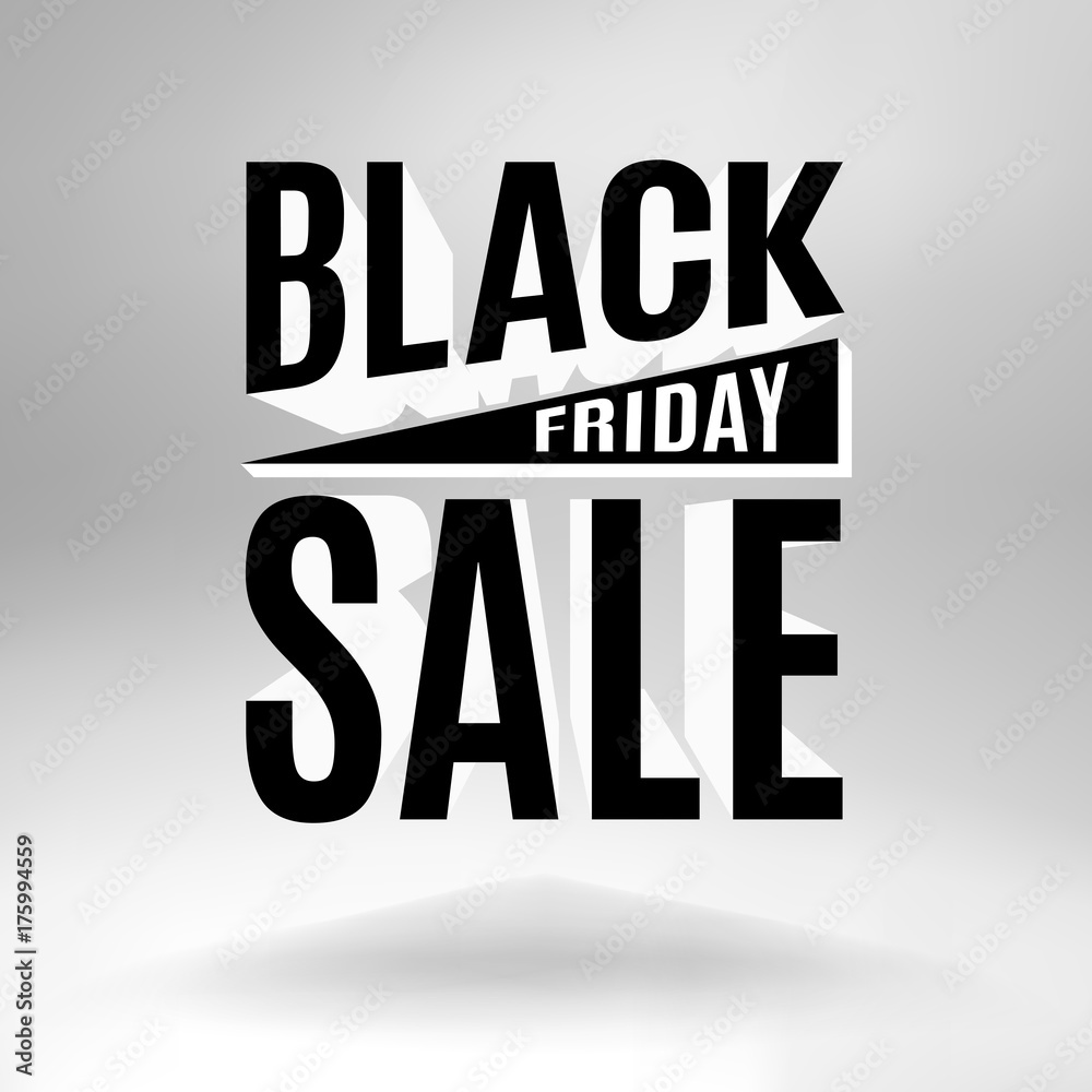 Black Friday holiday 3d lettering banner Black Friday holiday 3d lettering banner