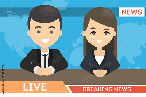 News on TV.