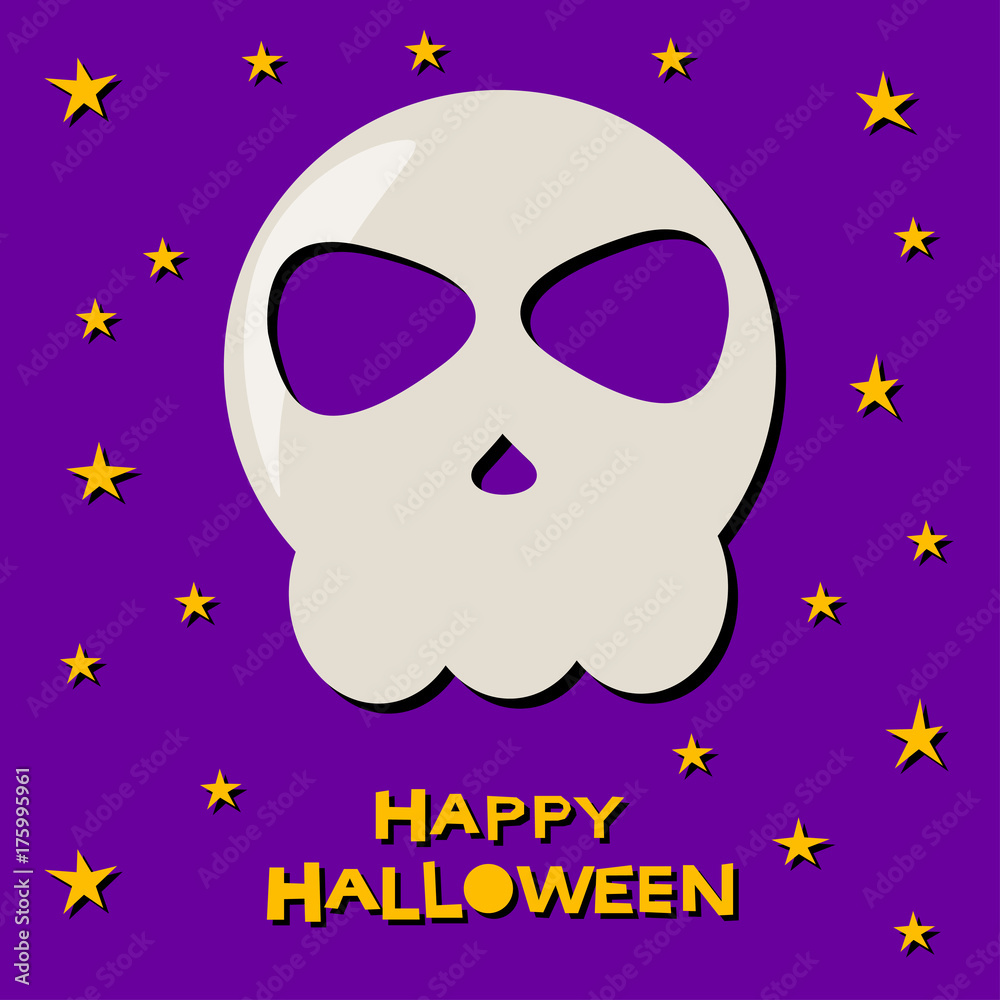 Happy halloween card template. Abstract halloween pattern for design card, modern party invitation