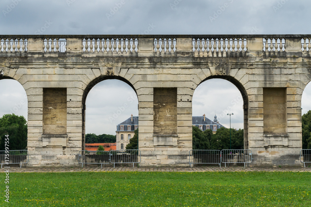 Wall of the Castle of Vincennes, Paris. France. Royal fortress 14th - 17th century