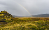 South Coast of Iceland with rainbow