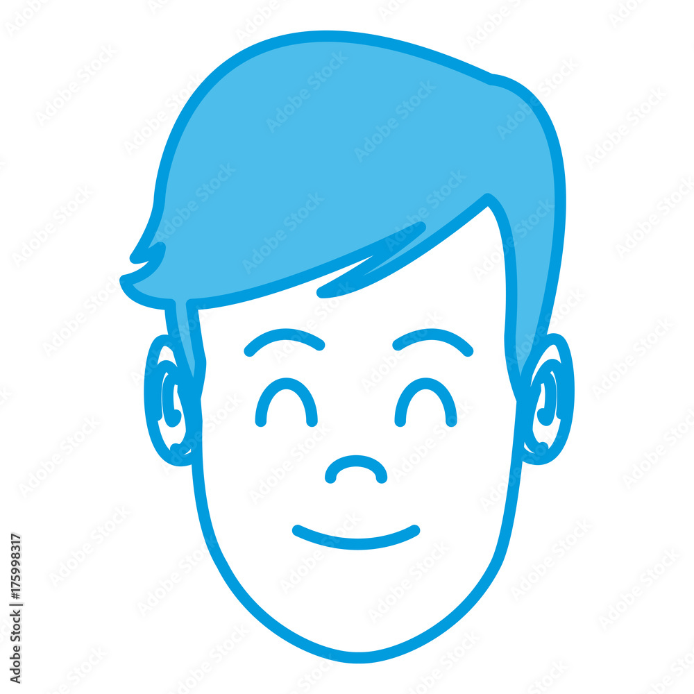 Man face cartoon icon vector illustration graphic design