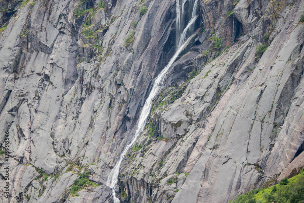 Small waterfall in Vesteralen district in Nordland county, Norway.