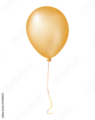 Tela single gold gathering event air balloon on white background