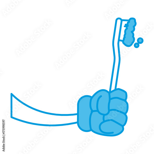 Toothbrush dental hygiene icon vector illustration graphic design
