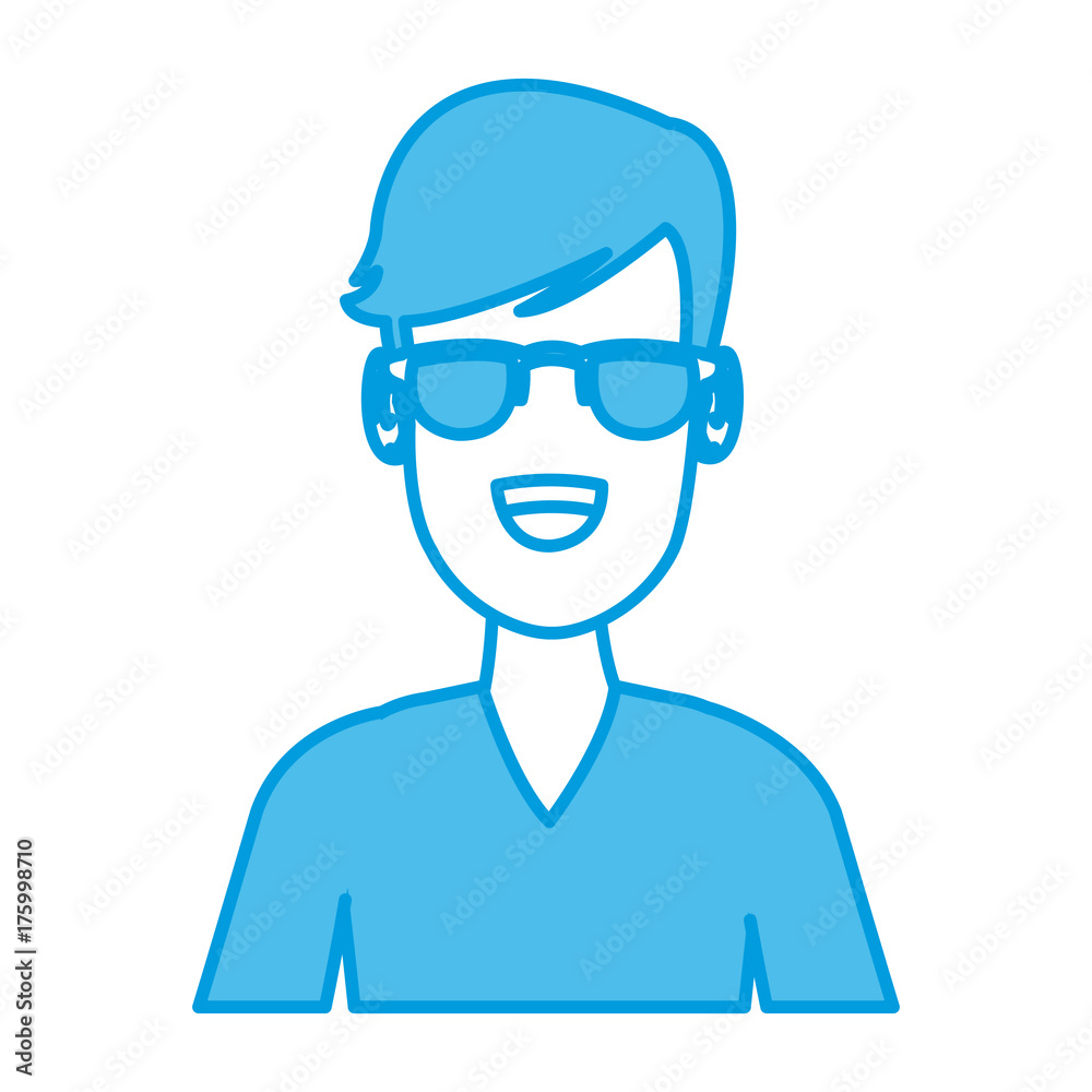 Man with sunglasses icon vector illustration graphic design Man with sunglasses icon vector illustration graphic design