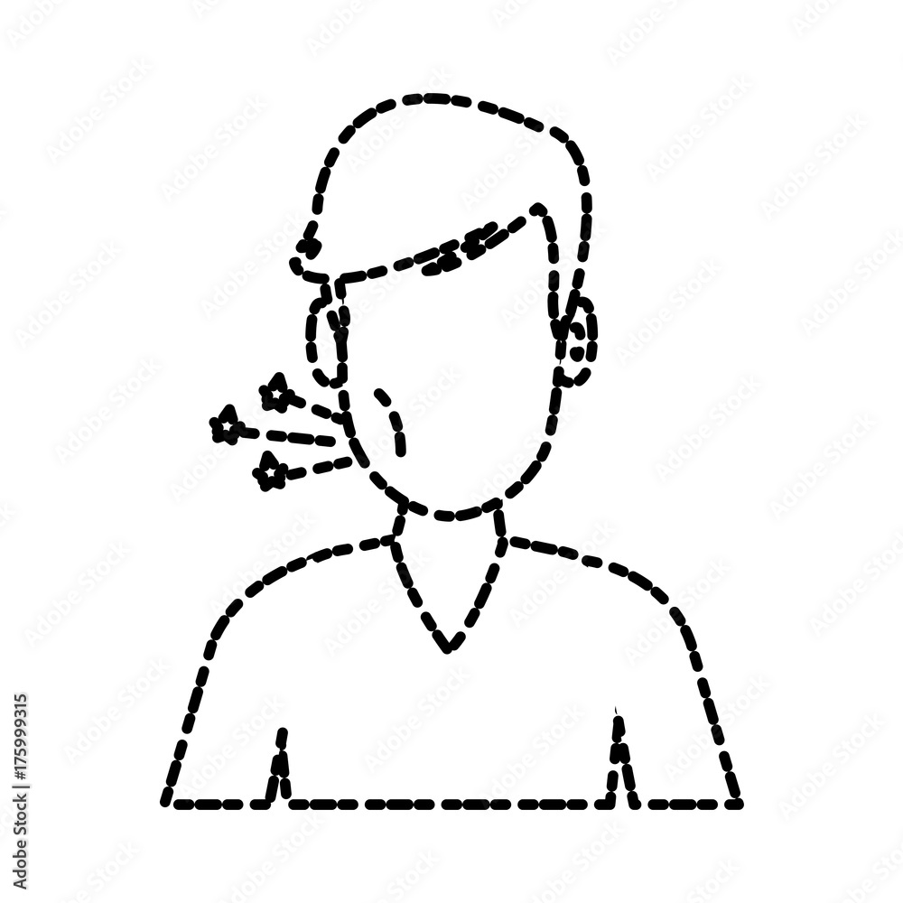 Man with tooth broken icon vector illustration graphic design