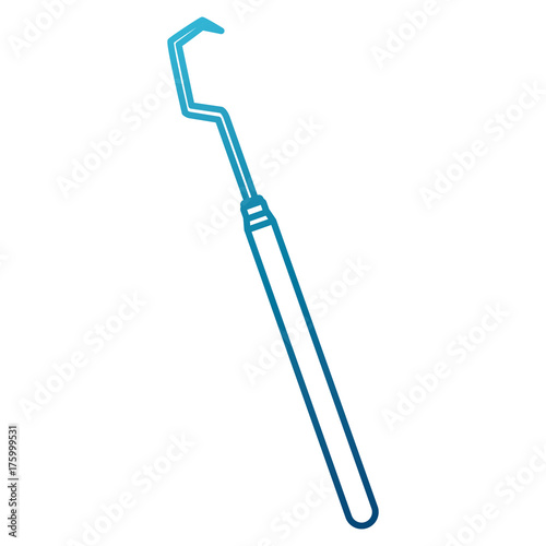 Dental probe tool icon vector illustration graphic design