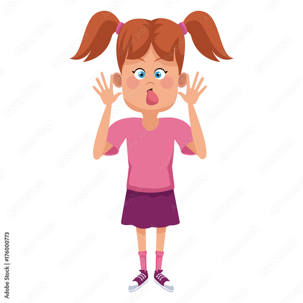 Cute girl cartoon icon vector illustration graphic design Cute girl cartoon icon vector illustration graphic design